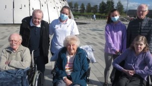 Fairview care home Residents visit The Kelpies