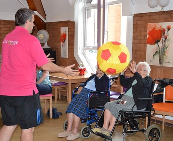 Active body, active mind: 'Encourage Activity' bring balloon volleyball ...