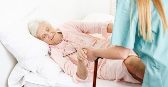 Lady receiving end of life care